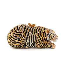 Load image into Gallery viewer, Tiger Rhinestone Metal Crystal Evening Bag