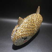 Load image into Gallery viewer, Fox Rhinestone Hollow Metal Crystal Dinner Bag