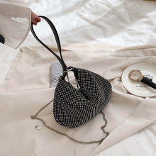 Load image into Gallery viewer, Rhinestone One-shoulder Messenger Dumpling Bag
