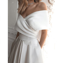 Load image into Gallery viewer, Boho Inspired Off Shoulder  Wedding Dress