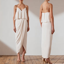 Load image into Gallery viewer, Minimal Chic Bridal Dress,  Slim Fitting Long Off Shoulder Dress