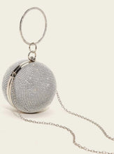 Load image into Gallery viewer, Mini Rhinestone Covered Ball Design Dinner Bag