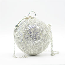 Load image into Gallery viewer, Mini Rhinestone Covered Ball Design Dinner Bag