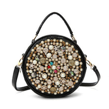 Load image into Gallery viewer, Vintage Style Pearl Design Evening Bag, Wedding Party Clutch Crossbody Bag Purse, Rhinestone Shoulder Bags