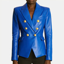 Load image into Gallery viewer, Women&#39;s Leather Suit Leather Jacket Coat