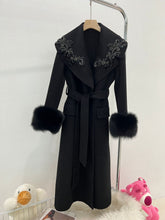 Load image into Gallery viewer, Autumn And Winter Cashmere Wool Reversible Woolen Coat Women&#39;s Long