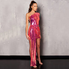 Load image into Gallery viewer, Sequin High Waist Wrap Dress