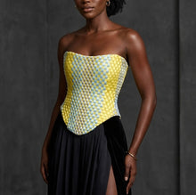 Load image into Gallery viewer, Handwoven Satin Ribbon Corset | Pastel Sculptural Bustier