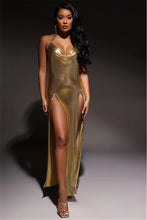Load image into Gallery viewer, Women&#39;s Fashionable Metal Backless Halter Dress