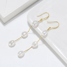 Load image into Gallery viewer, 925 Sterling Silver Natural,  Tear Pearl Earrings Baroque Handmade Earrings