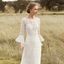 Load image into Gallery viewer, Women&#39;s Long-sleeved Boho Inspired Wedding Dress