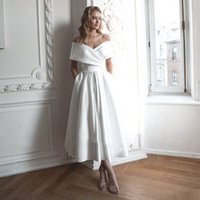 Load image into Gallery viewer, Boho Inspired Off Shoulder  Wedding Dress
