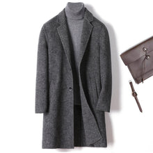 Load image into Gallery viewer, Cashmere Wool Coat Winter Plaid Long Casual Coat