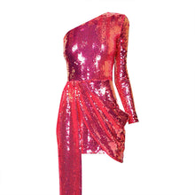Load image into Gallery viewer, Sequin High Waist Wrap Dress