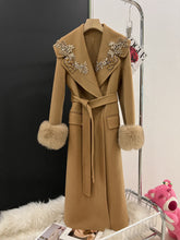 Load image into Gallery viewer, Autumn And Winter Cashmere Wool Reversible Woolen Coat Women&#39;s Long
