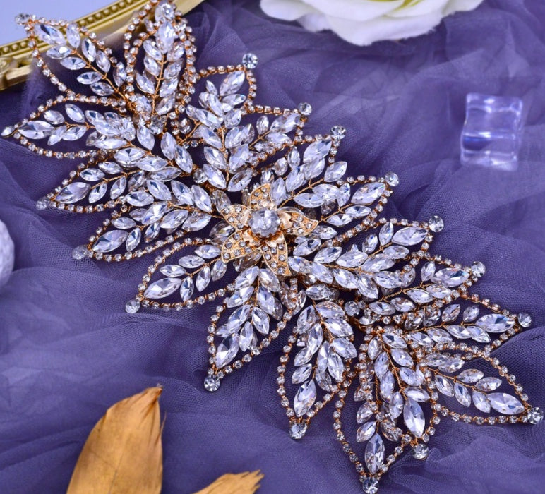 Bridal Headdress Luxury Rhinestone Wide Headband
