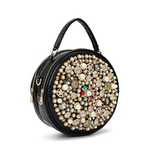 Load image into Gallery viewer, Vintage Style Pearl Design Evening Bag, Wedding Party Clutch Crossbody Bag Purse, Rhinestone Shoulder Bags