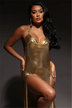 Load image into Gallery viewer, Women&#39;s Fashionable Metal Backless Halter Dress