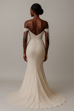 Load image into Gallery viewer, The Celestial Pearl Column Gown