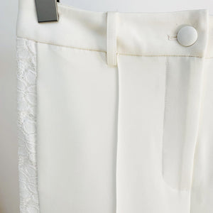 Lace Edging Bridal Two-Piece White Jacket