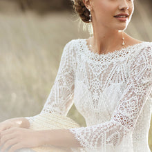 Load image into Gallery viewer, Women&#39;s Long-sleeved Boho Inspired Wedding Dress