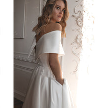 Load image into Gallery viewer, Boho Inspired Off Shoulder  Wedding Dress