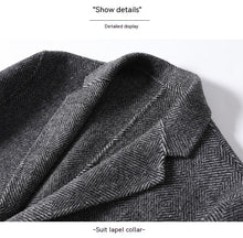 Load image into Gallery viewer, Cashmere Wool Coat Winter Plaid Long Casual Coat